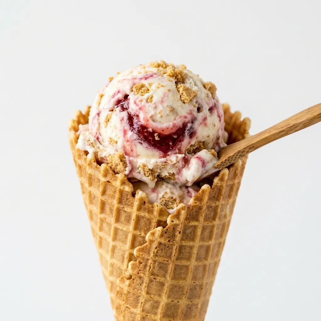 Delicious ice cream cone